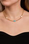 Heliophilia Silver CK9948 Collar de Metal Dorado Ajustable Elegante y Sofisticado para Mujer