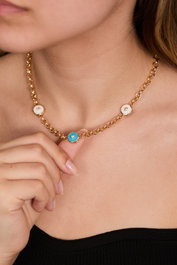 Heliophilia Silver CK9948 Collar de Metal Dorado Ajustable Elegante y Sofisticado para Mujer