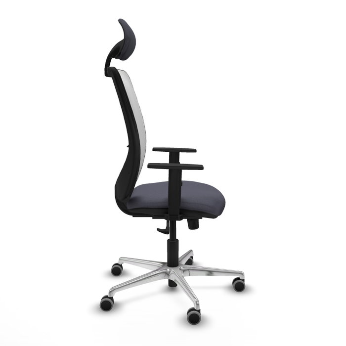 PIQUERAS Y CRESPO Silla de oficina Zulema con mecanismo Sincro, Gris oscuro y Blanco PIQUERAS Y CRESPO Silla de oficina Zulema con mecanismo Sincro, Gris oscuro y Blanco
