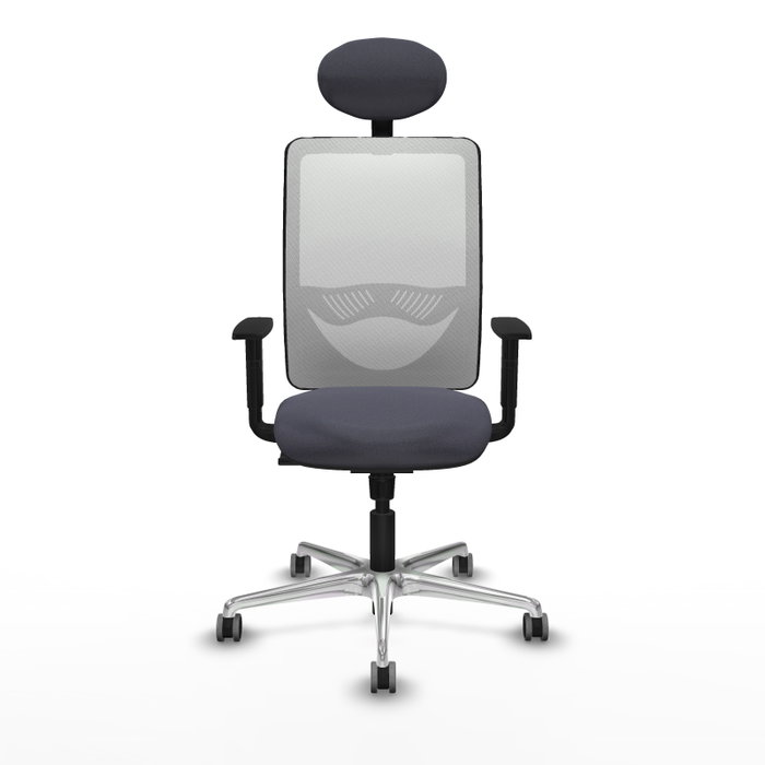 PIQUERAS Y CRESPO Silla de oficina Zulema con mecanismo Sincro, Gris oscuro y Blanco PIQUERAS Y CRESPO Silla de oficina Zulema con mecanismo Sincro, Gris oscuro y Blanco