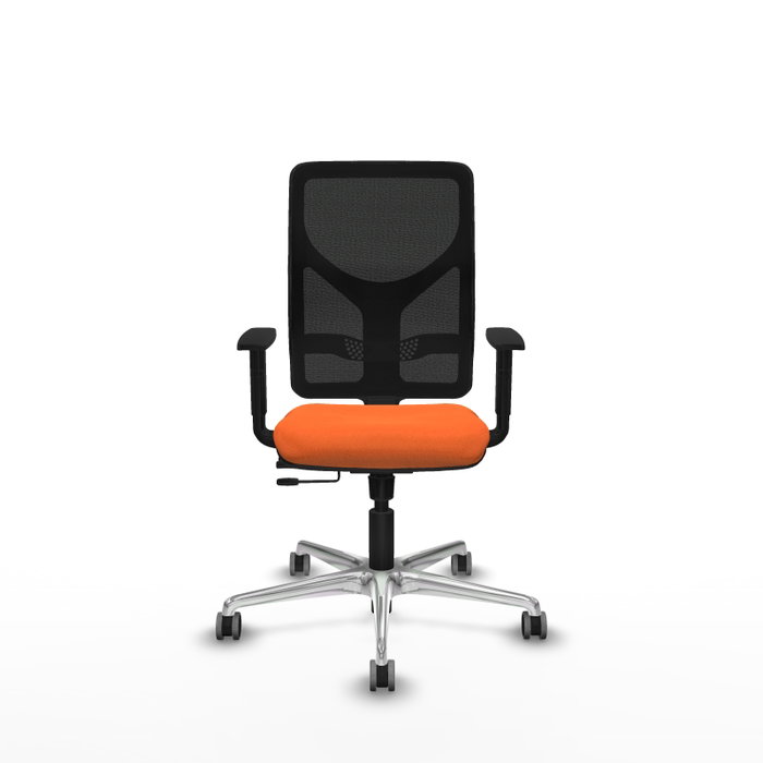 PIQUERAS Y CRESPO Silla de oficina Motilla Naranja y Negro