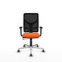 PIQUERAS Y CRESPO Silla de oficina Motilla Naranja y Negro