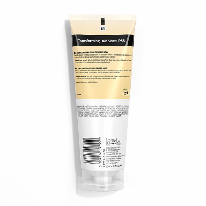 John Frieda Sheer Blonde Acondicionador Iluminador 250 ml (Reacondicionado)</h1> John Frieda Sheer Blonde Acondicionador Iluminador 250 ml (Reacondicionado)</h1>