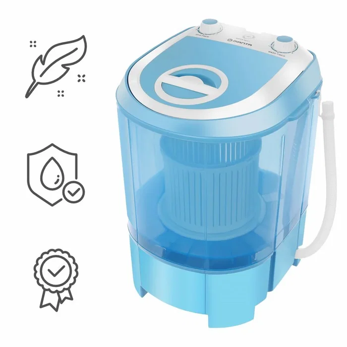 Manta WH128 Lavadora Carga Superior 2,8 kg 330 RPM Color Azul y Blanco