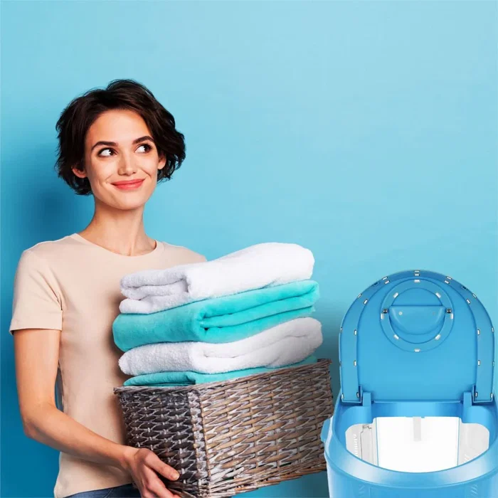 Manta WH128 Lavadora Carga Superior 2,8 kg 330 RPM Color Azul y Blanco