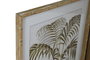DKD Home Decor Cuadro Decorativo Tropical Natural Blanco Cristal Abeto 3 x 70 x 55 cm