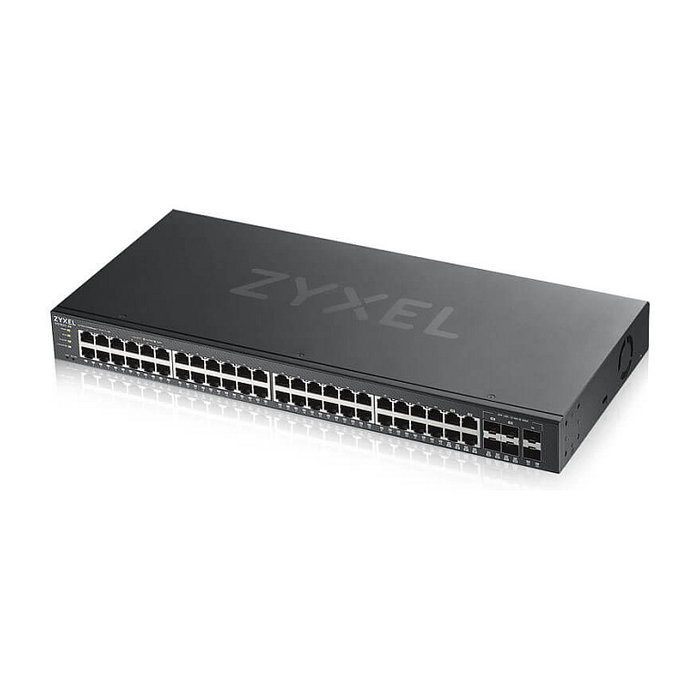 Zyxel GS1920-48V2 Switch Gestionado 48 Puertos Gigabit Ethernet, 44 RJ-45 + 4 Combo SFP, Montaje en Rack, Negro