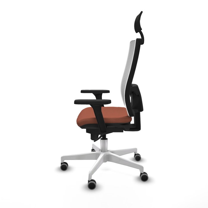 PIQUERAS Y CRESPO Silla de oficina Horna con mecanismo Sincro, Marrón y Blanco PIQUERAS Y CRESPO Silla de oficina Horna con mecanismo Sincro, Marrón y Blanco