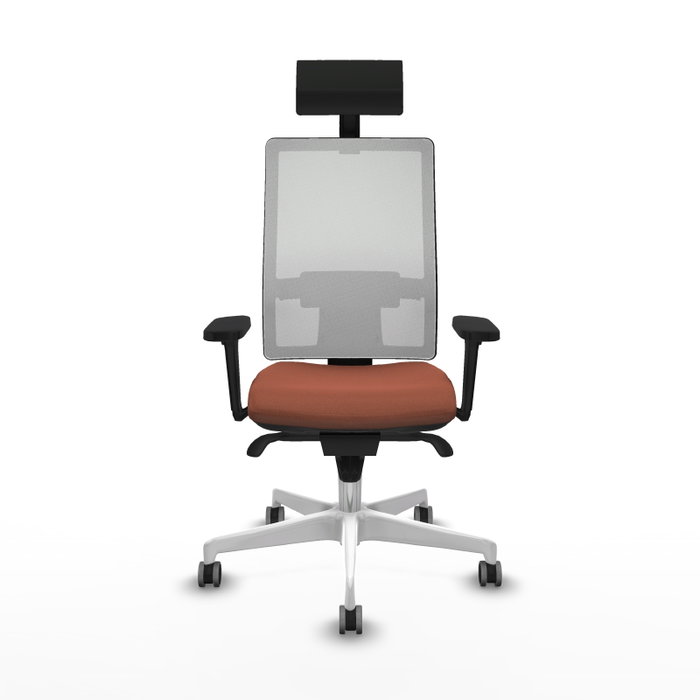 PIQUERAS Y CRESPO Silla de oficina Horna con mecanismo Sincro, Marrón y Blanco PIQUERAS Y CRESPO Silla de oficina Horna con mecanismo Sincro, Marrón y Blanco