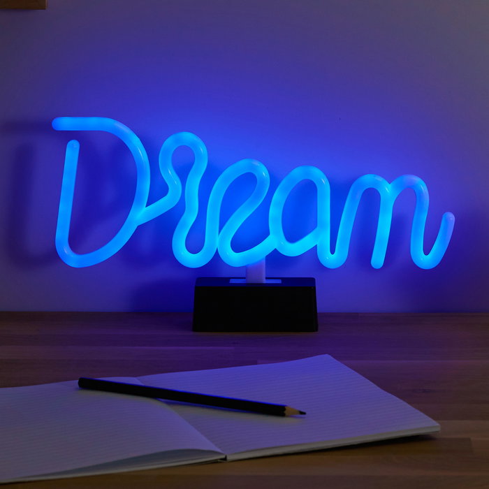 Home Deco Factory Lámpara Led Neón "Dream" A Pilas 33x4x17cm