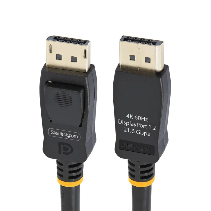 StarTech.com Cable DisplayPort 1.2 4K 60Hz 2m con Pestillos - Paquete de 10 Unidades - Negro - Certificación VESA - DISPL2M10PK