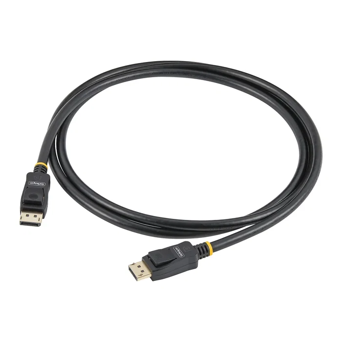StarTech.com Cable DisplayPort 1.2 4K 60Hz 2m con Pestillos - Paquete de 10 Unidades - Negro - Certificación VESA - DISPL2M10PK