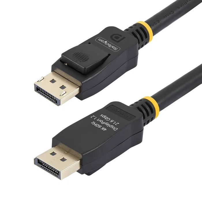 StarTech.com Cable DisplayPort 1.2 4K 60Hz 2m con Pestillos - Paquete de 10 Unidades - Negro - Certificación VESA - DISPL2M10PK