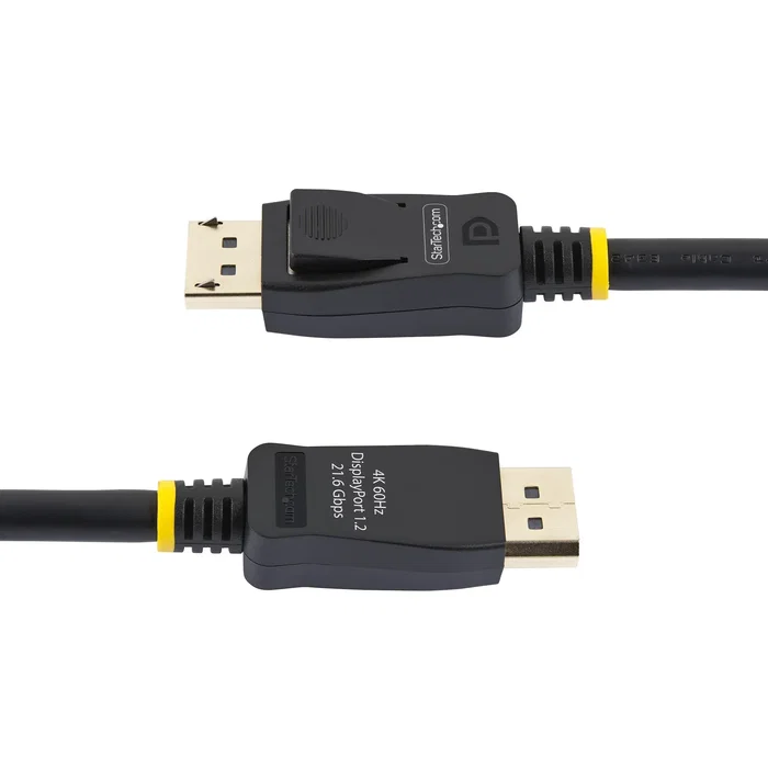 StarTech.com Cable DisplayPort 1.2 4K 60Hz 2m con Pestillos - Paquete de 10 Unidades - Negro - Certificación VESA - DISPL2M10PK