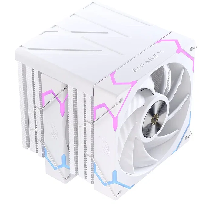 Einarex Ventus V300 EXAC-VT-300-R-W Refrigerador CPU de Aire con 2 Ventiladores 120mm RGB Blanco, Compatible con Intel LGA1700/1200 y AMD AM4/AM5