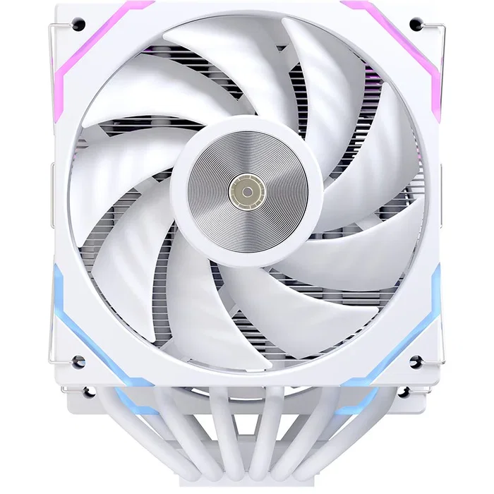 Einarex Ventus V300 EXAC-VT-300-R-W Refrigerador CPU de Aire con 2 Ventiladores 120mm RGB Blanco, Compatible con Intel LGA1700/1200 y AMD AM4/AM5