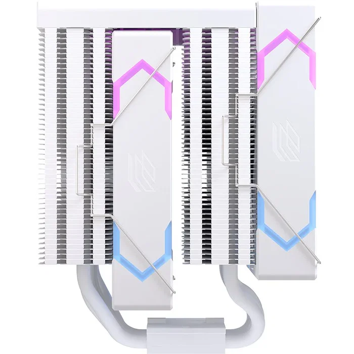 Einarex Ventus V300 EXAC-VT-300-R-W Refrigerador CPU de Aire con 2 Ventiladores 120mm RGB Blanco, Compatible con Intel LGA1700/1200 y AMD AM4/AM5