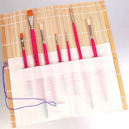 Pryse 6060080 Soporte para Pincel y Brocha Madera Bamboo 360x360mm