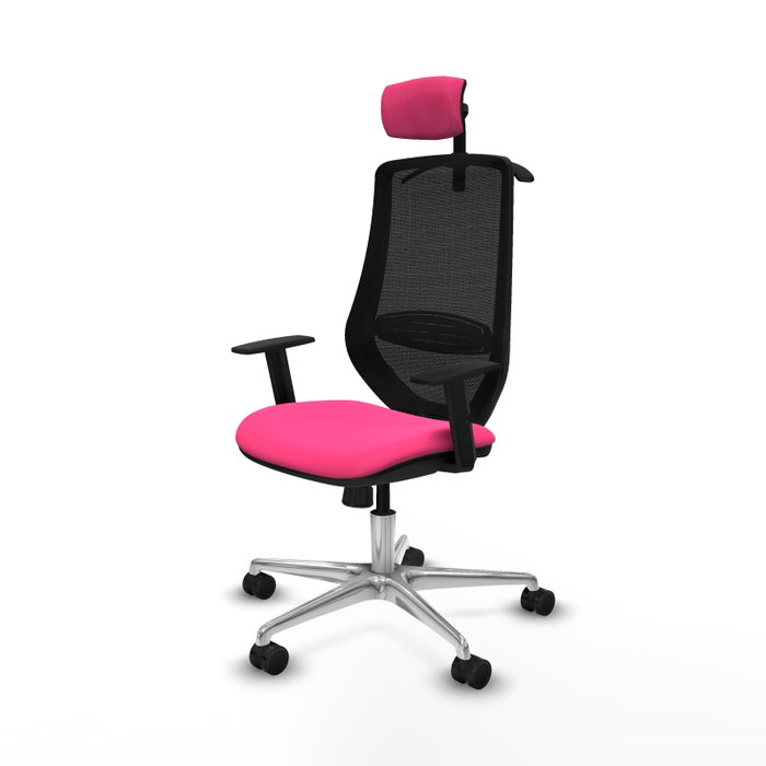 PIQUERAS Y CRESPO Silla de oficina Mardos Rosa con mecanismo Sincro PIQUERAS Y CRESPO Silla de oficina Mardos Rosa con mecanismo Sincro
