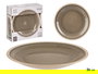 Vessia Plato Llano Grande Gres Gris Borde 26.5 cm (Set de 24)