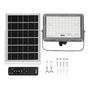 EDM Foco Proyector Solar Slim 200W LED 1800 Lúmenes 6500K Luz Fría IP65, con Panel Solar 6V 18W, Batería 15000mAh y Mando a Distancia