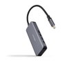 Nanocable Hub USB-C de Aluminio con 4 Puertos USB 3.2 Gen 1 Hembra, 10 cm, Gris