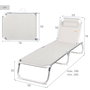 Aktive Tumbona Plegable de Aluminio 186x49 cm