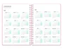 Liderpapel Agenda Escolar Military 2026-2027, Semana Vista, Tamaño A6+, Espiral, Interior Bilingüe, Color Rosa, Papel FSC 80g, Modelo Teens