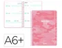Liderpapel Agenda Escolar Military 2026-2027, Semana Vista, Tamaño A6+, Espiral, Interior Bilingüe, Color Rosa, Papel FSC 80g, Modelo Teens