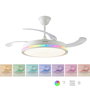 Ventilador de Techo con Luz LED RGB, 4 Aspas Retráctiles y Mando a Distancia InnovaGoods