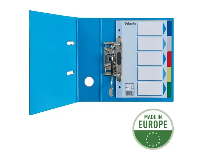 Esselte Separadores PP A5 de 5 pestañas y 6 taladros
