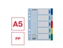 Esselte Separadores PP A5 de 5 pestañas y 6 taladros