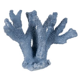 Figura Coral Azul Resina Decoración 27 X 15 X 21 cm