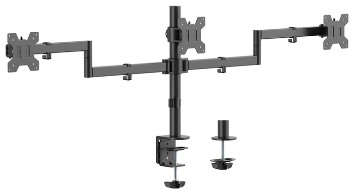 Aisens Soporte de Mesa para 3 Monitores DT27TSR-281 Negro
