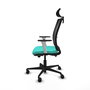 PIQUERAS Y CRESPO Silla de oficina Haches mecanismo Sincro/Traslack Turquesa y Negro