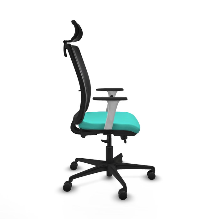 PIQUERAS Y CRESPO Silla de oficina Haches mecanismo Sincro/Traslack Turquesa y Negro PIQUERAS Y CRESPO Silla de oficina Haches mecanismo Sincro/Traslack Turquesa y Negro
