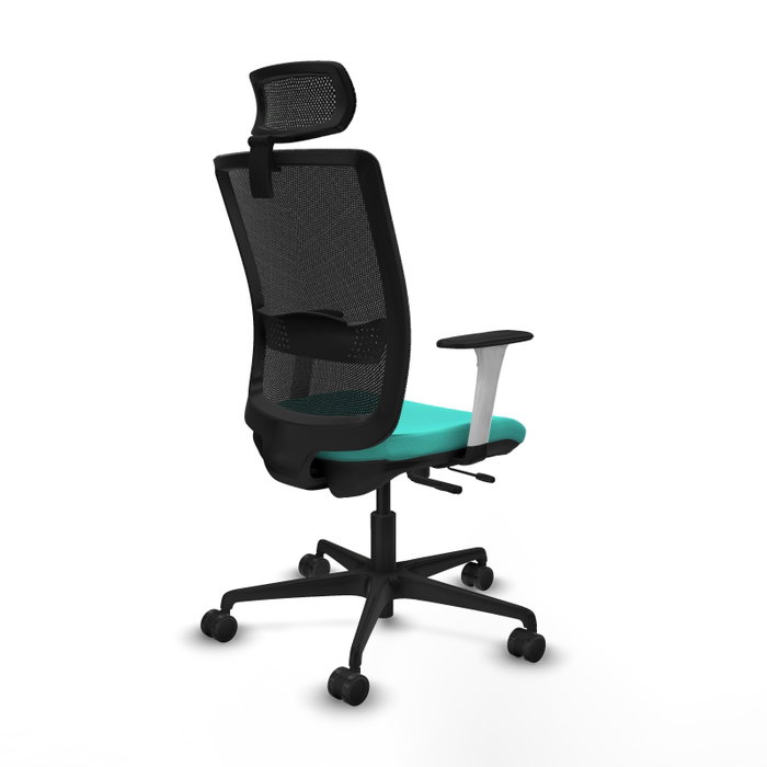 PIQUERAS Y CRESPO Silla de oficina Haches mecanismo Sincro/Traslack Turquesa y Negro PIQUERAS Y CRESPO Silla de oficina Haches mecanismo Sincro/Traslack Turquesa y Negro