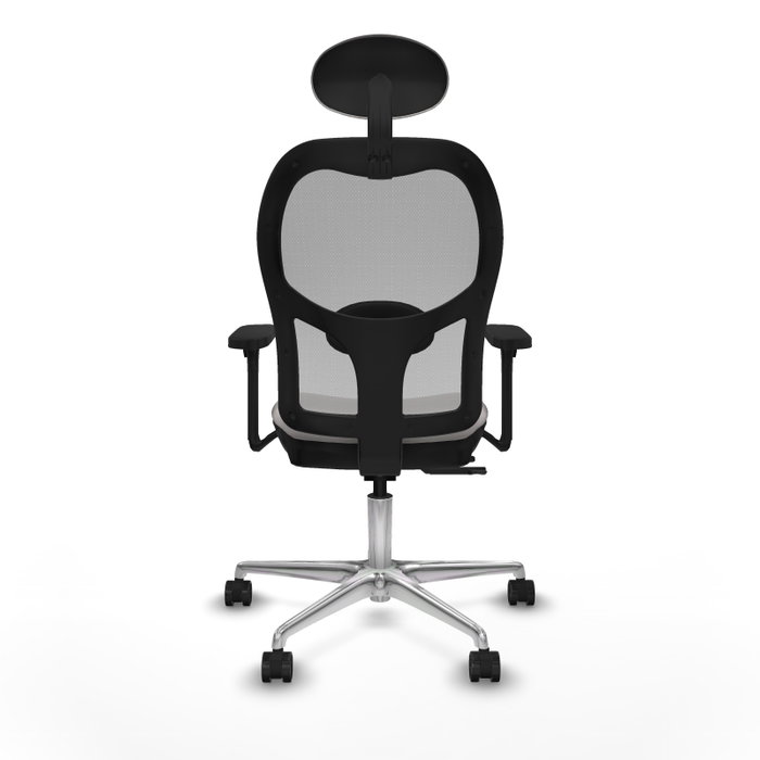 PIQUERAS Y CRESPO Silla de oficina Jorquera con mecanismo Sincro/Traslack Blanco y Gris