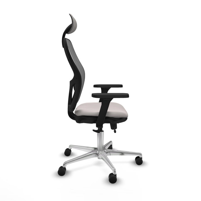 PIQUERAS Y CRESPO Silla de oficina Jorquera con mecanismo Sincro/Traslack Blanco y Gris