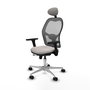 PIQUERAS Y CRESPO Silla de oficina Jorquera con mecanismo Sincro/Traslack Blanco y Gris
