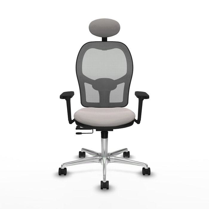 PIQUERAS Y CRESPO Silla de oficina Jorquera con mecanismo Sincro/Traslack Blanco y Gris