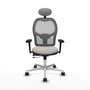 PIQUERAS Y CRESPO Silla de oficina Jorquera con mecanismo Sincro/Traslack Blanco y Gris