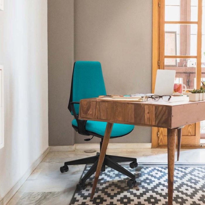 PIQUERAS Y CRESPO Silla de oficina Elche Marrón con brazos fijos