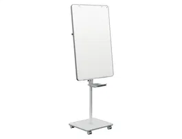 Nobo Pizarra de conferencia magnética doble cara con ruedas, blanca, 680x1040 mm