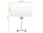 Nobo Pizarra de conferencia magnética doble cara con ruedas, blanca, 680x1040 mm