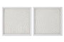 DKD Home Decor Set de 2 Cuadros Modernos de Cristal y Papel Maché 35x35 cm