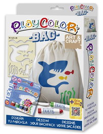 Tempera Instant Solida Playcolor One Textil Pack Bag (Tempera + Mochila Algodon + Plantilla A4 + Triptico)