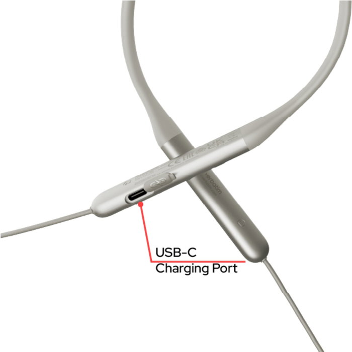 Verbatim TruSound ANC Neckband Earbuds, Gris