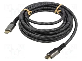 GOOBAY Cable HDMI 2.1 Textil 5m Gris/Negro