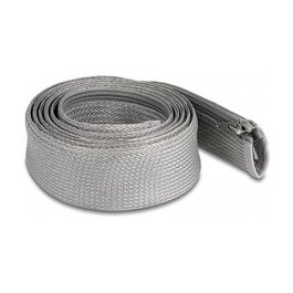 DeLOCK Manga trenzada con cierre de cremallera resistente al calor 2 m x 50 mm Gris